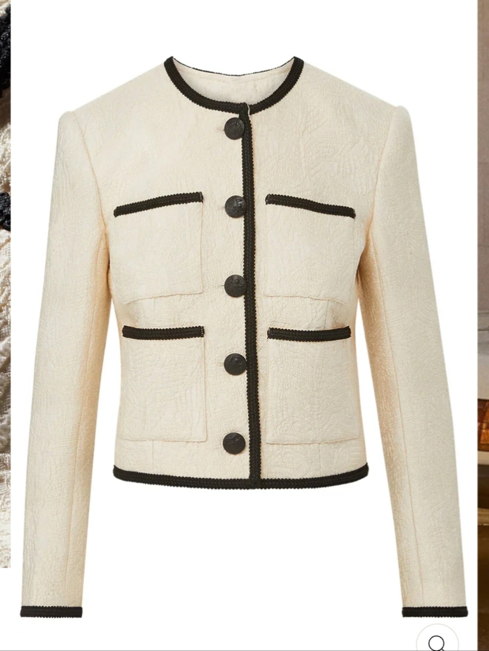Veronica Beard Darla Lady Jacket Blazer Ivory Size 10 - Picture 2 of 14